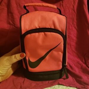Nike Lunch Bag Insulated 2 Compartments With Handle Pink & Black